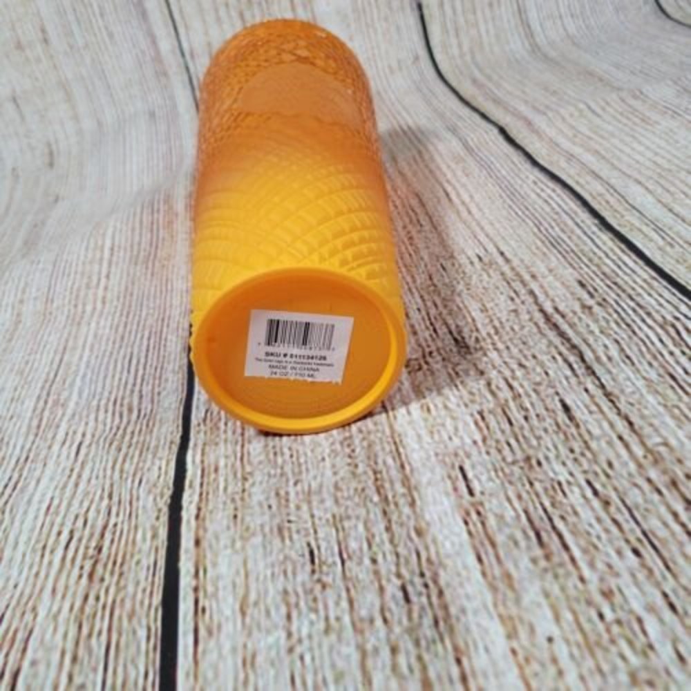 Starbucks 2022 Summer Orange Mango Ombre Jeweled Studded Tumbler 24oz Venti Cup - Picture 4 of 4